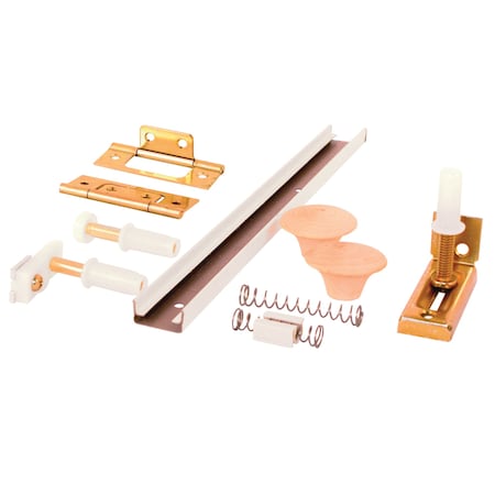Prime-Line Bi-Fold Door Track Kit, For 36 in. Openings, White, Fasteners Included (1 Kit) MP6958